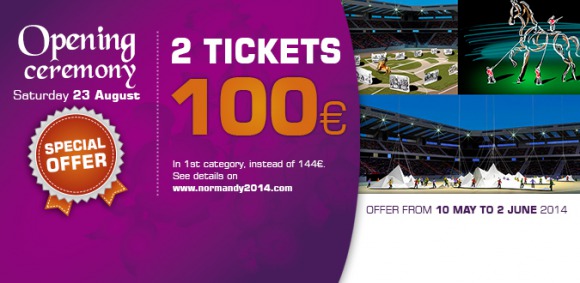 Opening Ceremony : 2 tickets in 1st category for only 100 euros