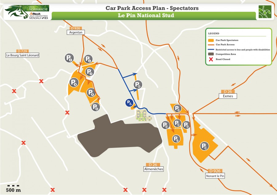 Map Le Pin National Stud
