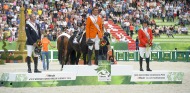 Podium Final 4: 1) Jeroen Dubbeldman, 2) Patrice Delaveau, 3) Beezie Madden - ©Sindy Thomas