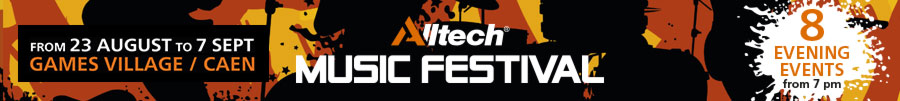 Alltech Music Festival - From 23 August to 7 September - Games' Village / Caen - 8 evening events from 7pm